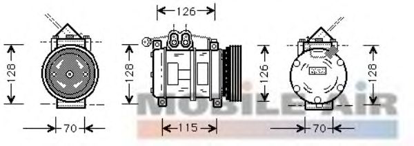 Compressor, airconditioning 0600K230