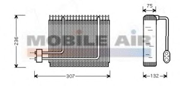 Evaporator, air conditioning 8200V014