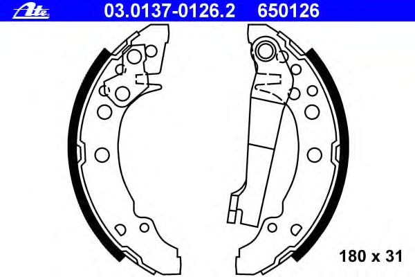 Brake Shoe Set 03.0137-0126.2
