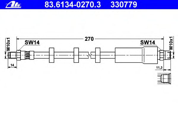 Tubo flexible de frenos 83.6134-0270.3