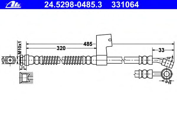 Tubo flexible de frenos 24.5298-0485.3