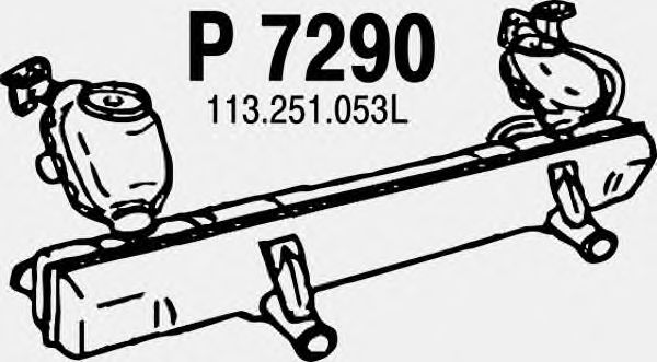 Глушитель выхлопных газов конечный P7290