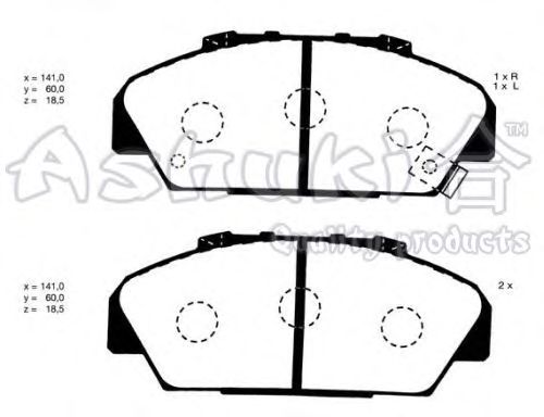 Brake Pad Set, disc brake H025-55