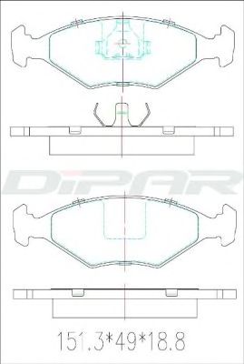 Brake Pad Set, disc brake DFB2416