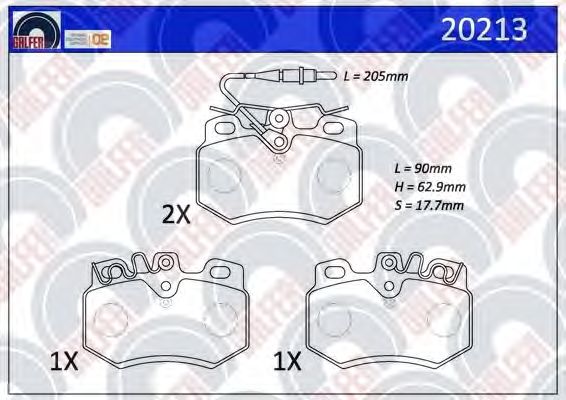 Brake Pad Set, disc brake 20213