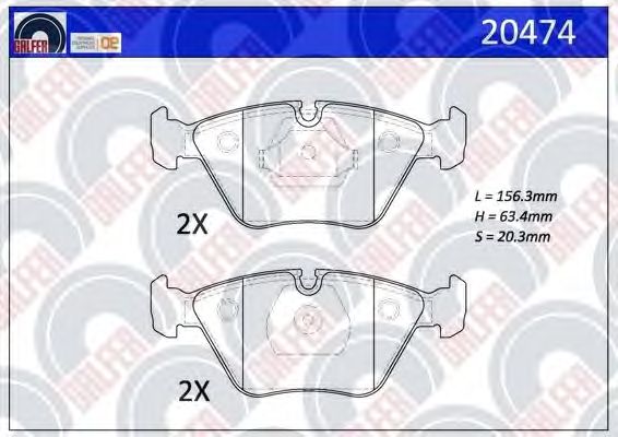 Brake Pad Set, disc brake 20474