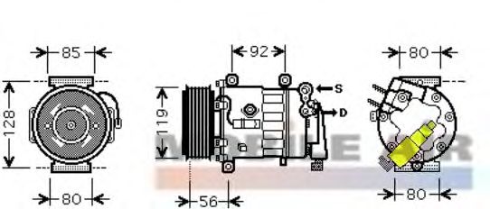 Compressor, airconditioning 6040K328