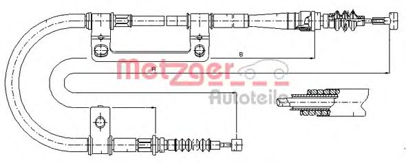 Cable, parking brake 17.0578