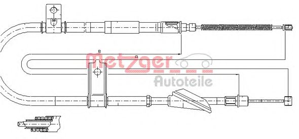 Cable, parking brake 17.2514