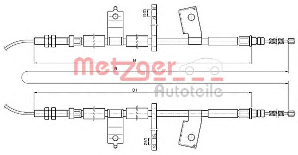 Cable, parking brake 17.3513