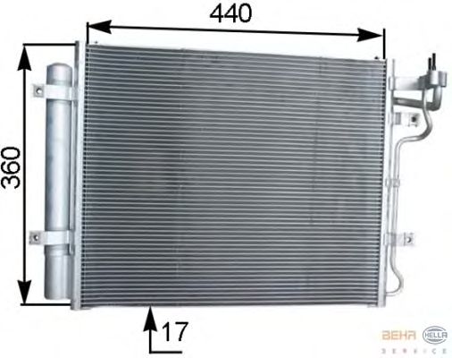 Condenser, air conditioning 8FC 351 303-121