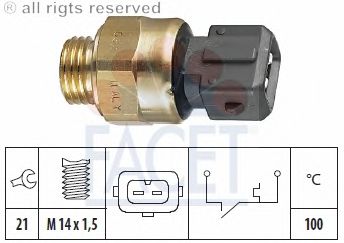Temperature Switch, coolant warning lamp 7.4081
