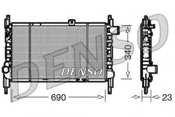 Radiator, engine cooling DRM44003