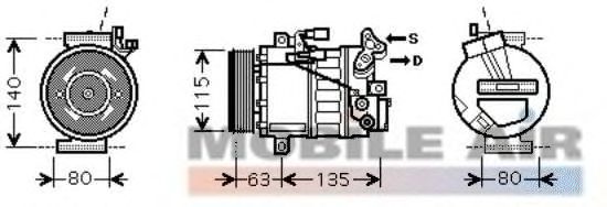 Compressor, airconditioning 6013K336