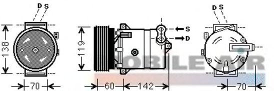 Compressor, airconditioning 6017K383