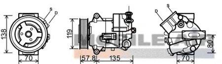 Compressor, airconditioning 6037K496