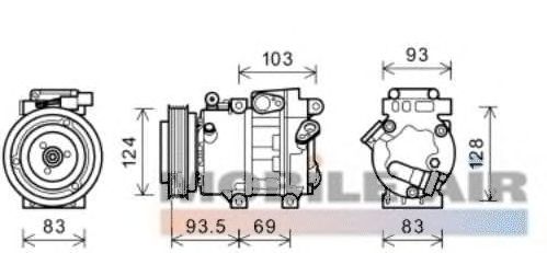 Compressor, airconditioning 6082K238