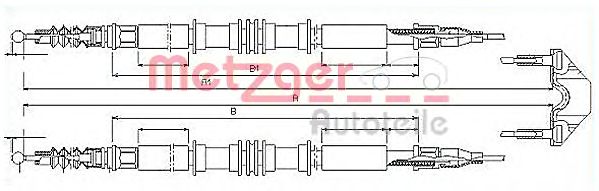 Cable, parking brake 11.5858