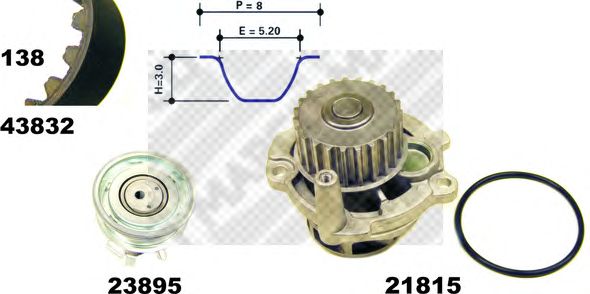 Water Pump & Timing Belt Kit 41832