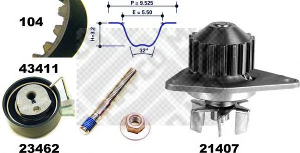 Water Pump & Timing Belt Kit 41411