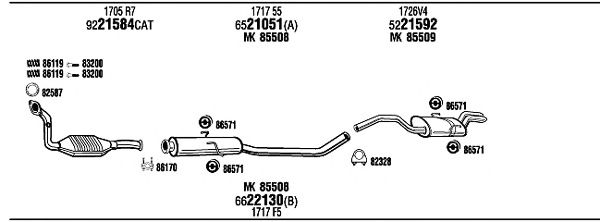 Exhaust System PET08224