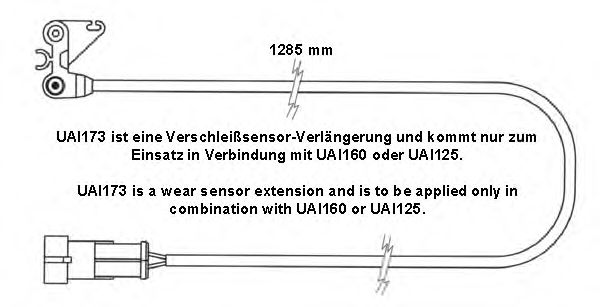Varningssensor, bromsbeläggslitage UAI173