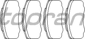Brake Pad Set, disc brake 721 243