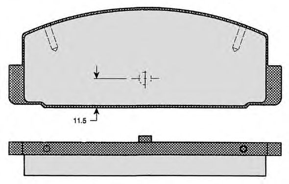 Комплект тормозных колодок, дисковый тормоз 476.0