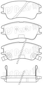 Brake Pad Set, disc brake IBD-1H15