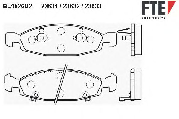 Brake Pad Set, disc brake BL1826U2