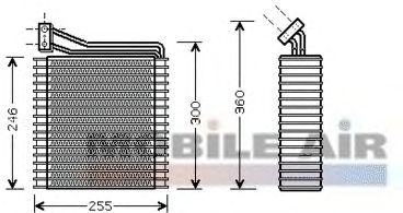 Evaporator, air conditioning 6007V089