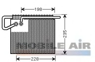 Evaporator, air conditioning 6030V397