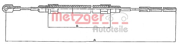 Cable, parking brake 10.4261