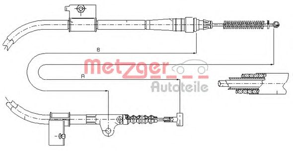 Cable, parking brake 17.0331