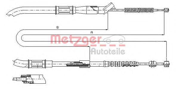 Cable, parking brake 17.1297