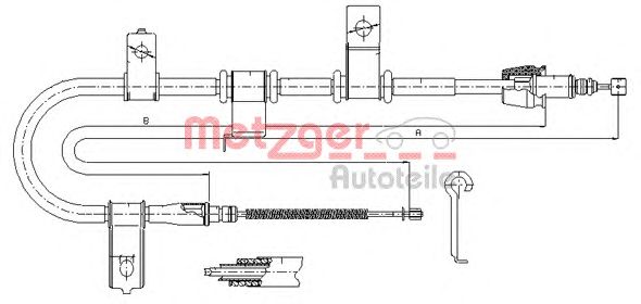 Cable, parking brake 17.2541