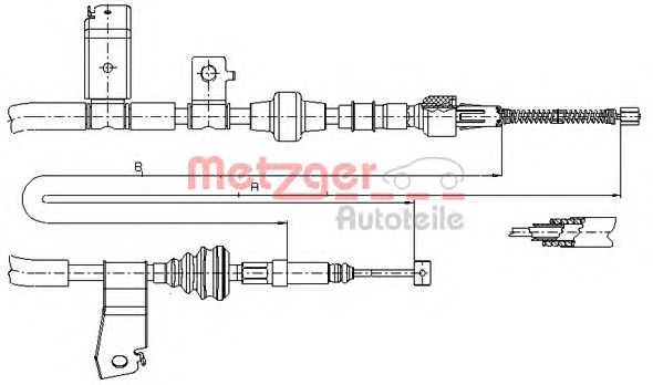 Cable, parking brake 17.4230