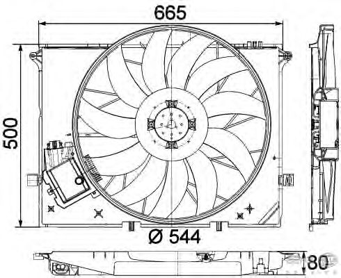 Fan, motor sogutmasi 8EW 351 040-091