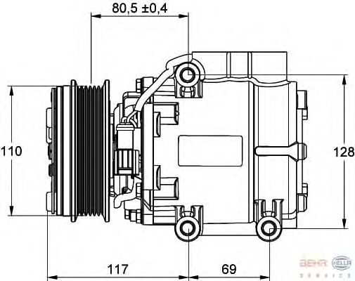 Compressor, airconditioning 8FK 351 109-201