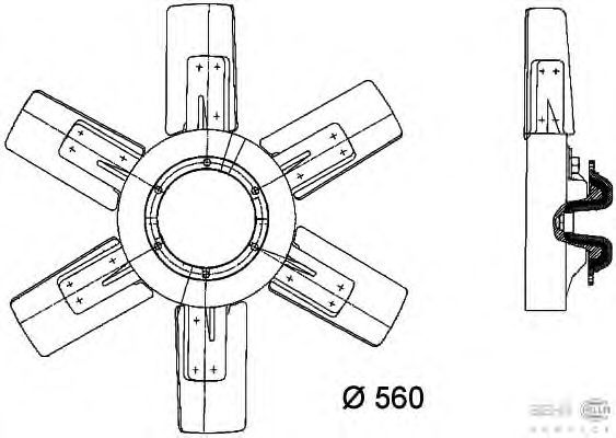 Fan, radiator 8MV 376 730-251