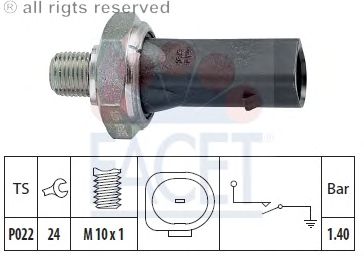 Interruptor de control de la presión de aceite 7.0135