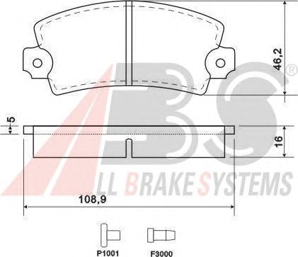 Brake Pad Set, disc brake 36042
