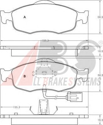 Brake Pad Set, disc brake 36808