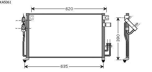Condensator, airconditioning KA5061