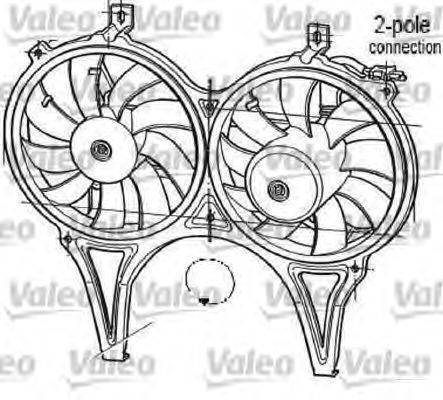 Electric Motor, radiator fan 696050