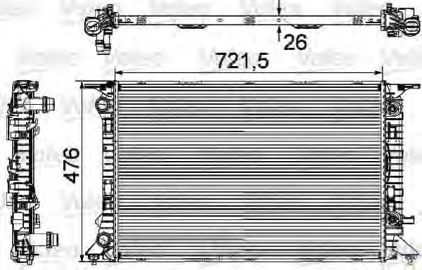 Radiator, engine cooling 735472