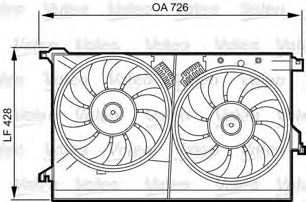 Support, cooling fan 696387