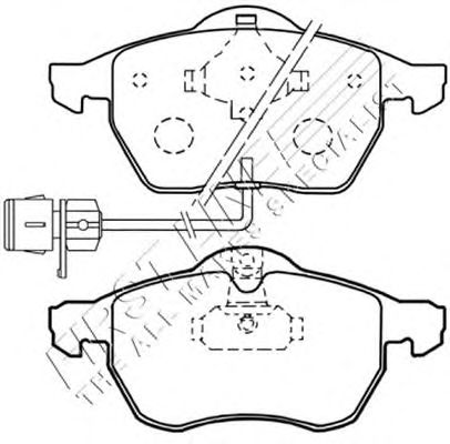 Kit de plaquettes de frein, frein à disque FBP3396