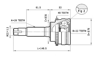 Joint Kit, drive shaft C.582