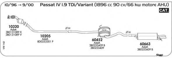 Exhaust System VW142